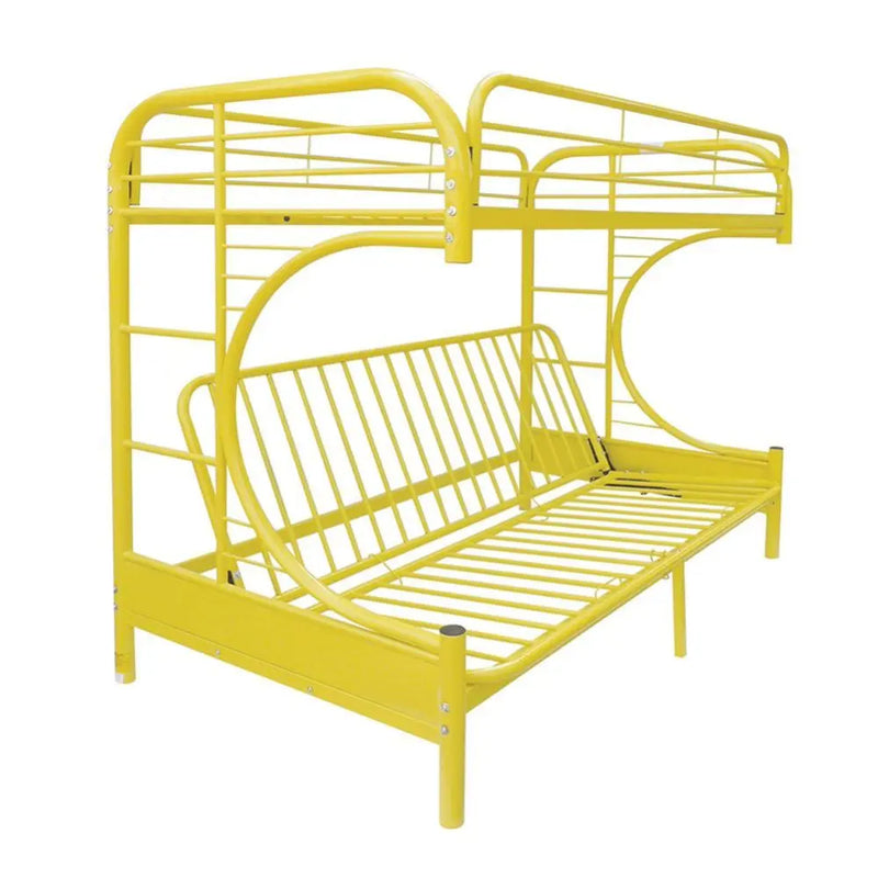 Cameron Twin/Full/Futon Metal Bunk Bed, Yellow iHome Studio