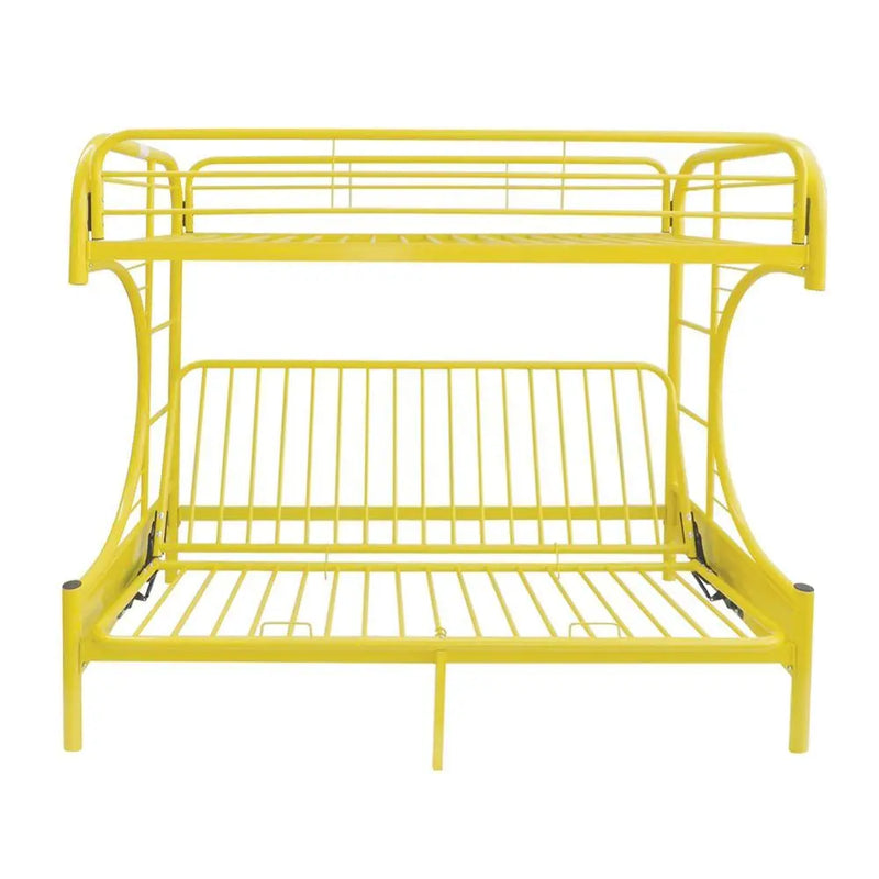 Cameron Twin/Full/Futon Metal Bunk Bed, Yellow iHome Studio