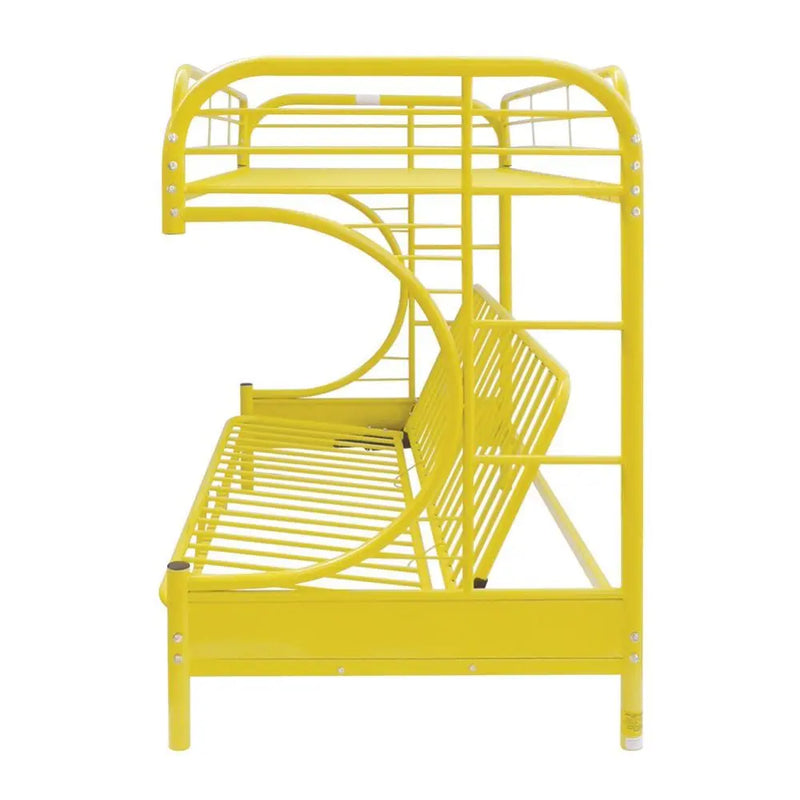 Cameron Twin/Full/Futon Metal Bunk Bed, Yellow iHome Studio