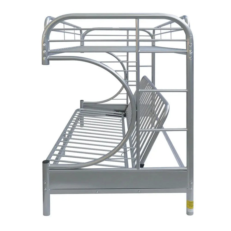 Cameron Twin XL/Queen/Futon Metal Bunk Bed, Silver iHome Studio