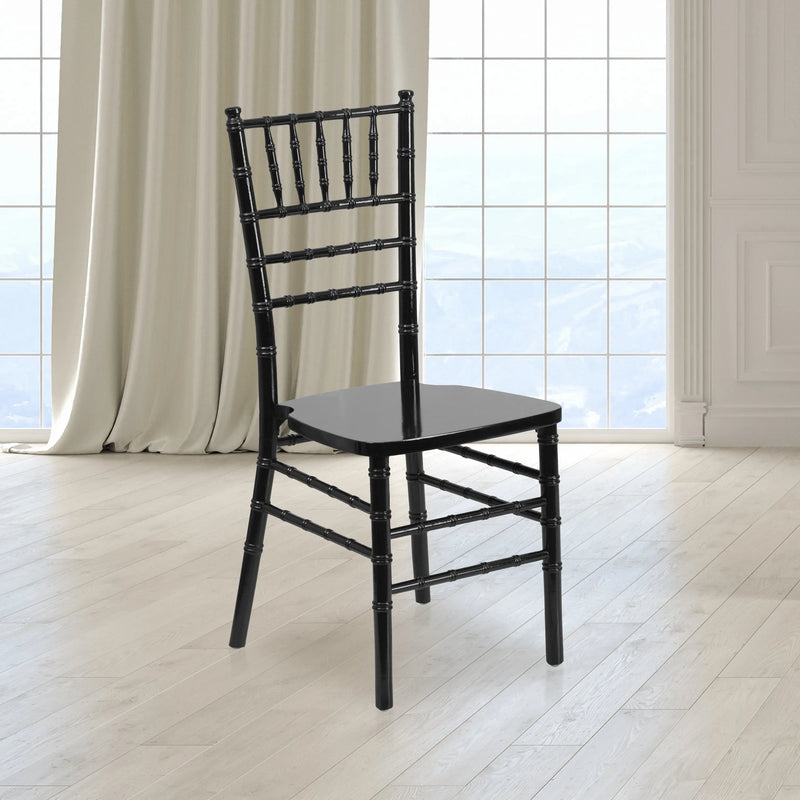 Casey Black Wood Chiavari Chair iHome Studio