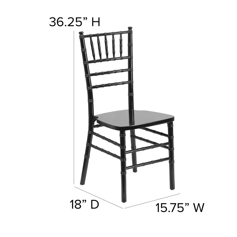 Casey Black Wood Chiavari Chair iHome Studio