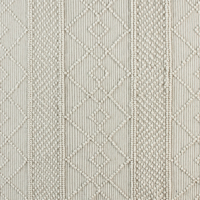 Casey Collection 5' x 7' Ivory Geometric Design Handwoven Area Rug - Wool/Polyester/CottonÂ Blend iHome Studio