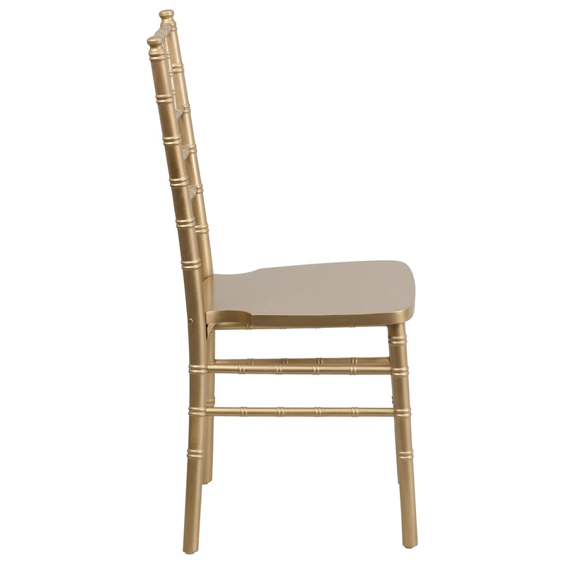 Casey Gold Wood Chiavari Chair iHome Studio