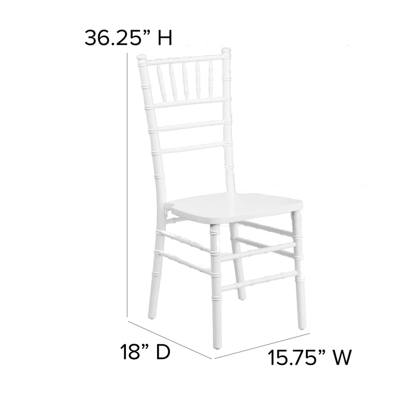 Casey White Wood Chiavari Chair iHome Studio