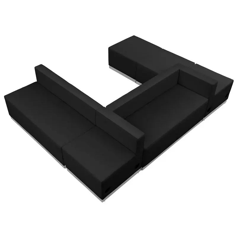 Chancellor "Cleo" Black Leather Office Configuration Sets 12, 6pcs iHome Studio