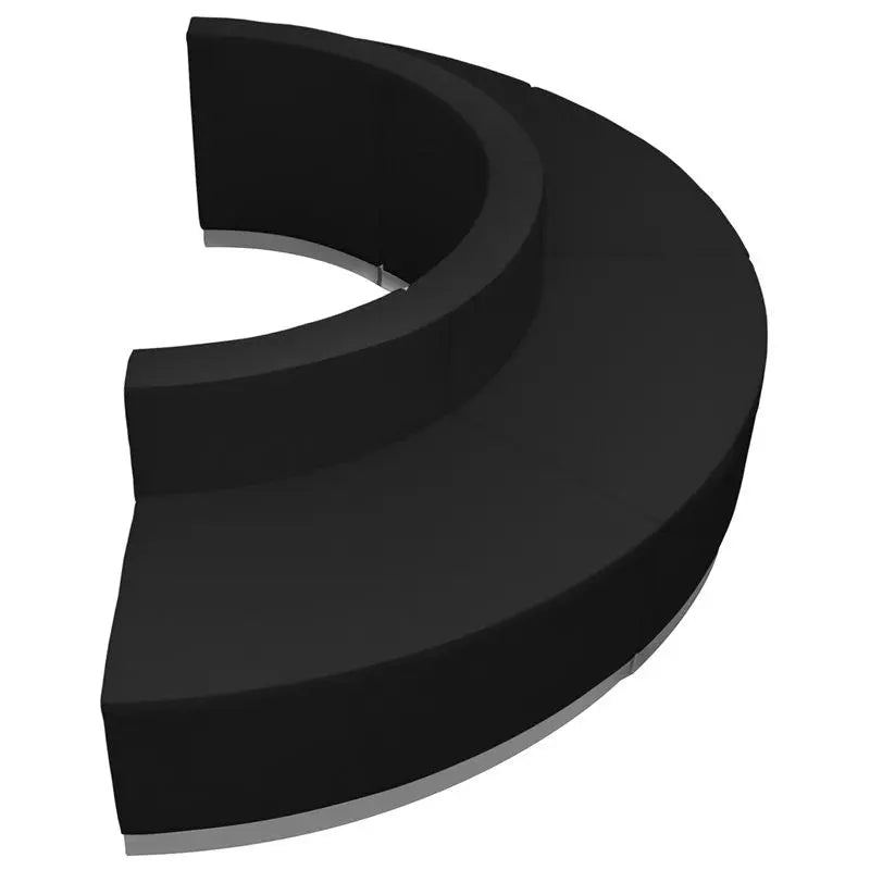 Chancellor "Cleo" Black Leather Office Configuration Sets 13, 4pcs iHome Studio
