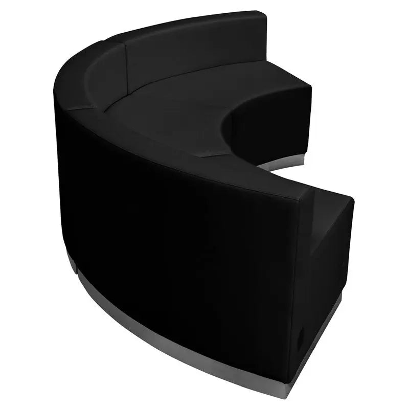 Chancellor "Cleo" Black Leather Office Configuration Sets 35, 3pcs iHome Studio