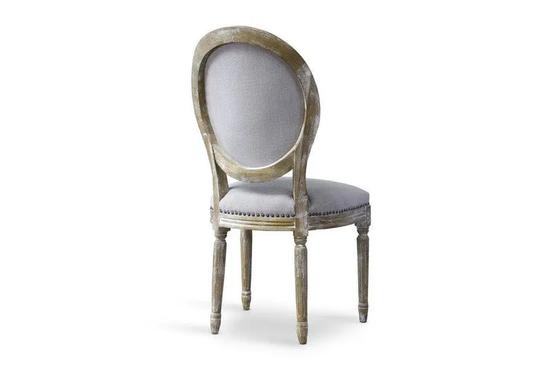 Clairette Wood Traditional French Accent Chair-Round iHome Studio