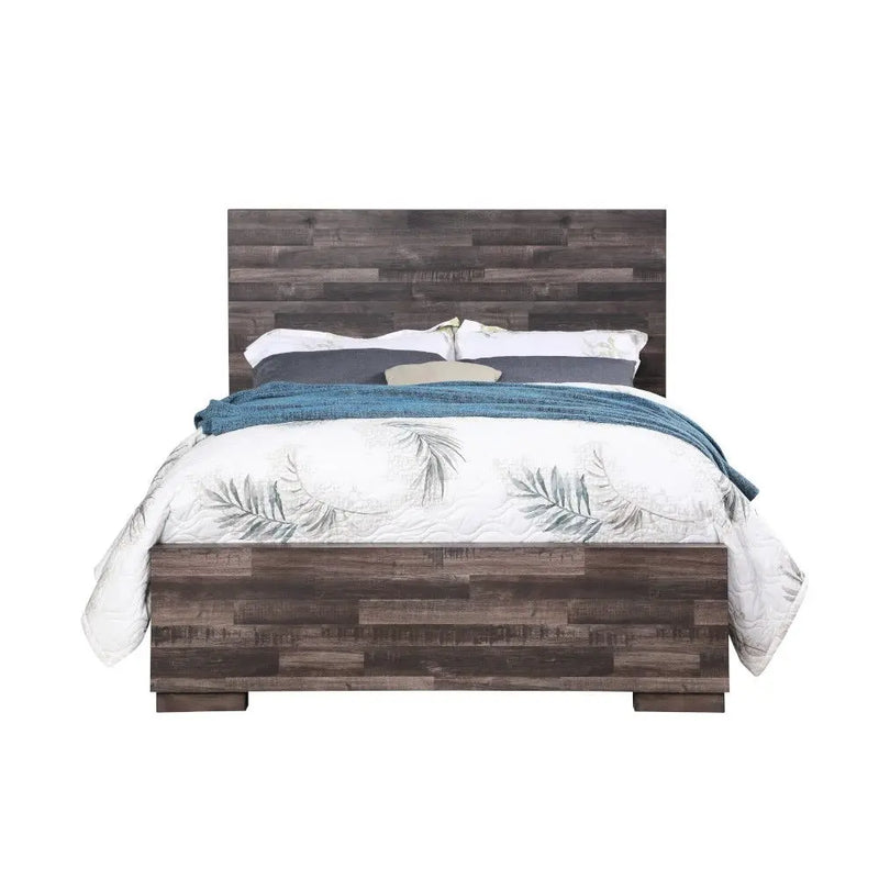 Cleo Queen Bed, Dark Oak iHome Studio