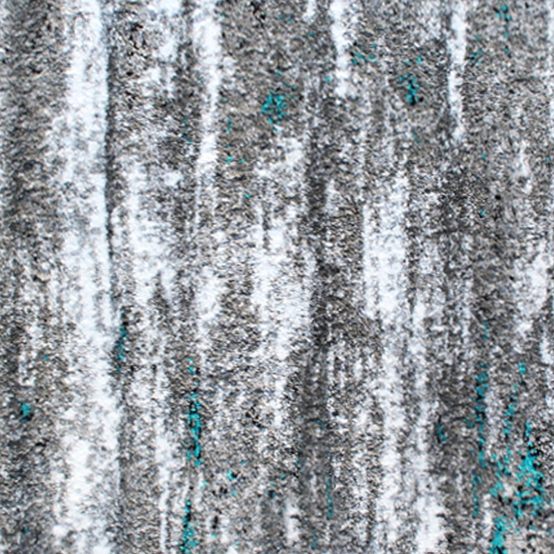 Clifton Collection 2' x 7' Distressed Turquoise Olefin Area Rug with Jute Backing iHome Studio