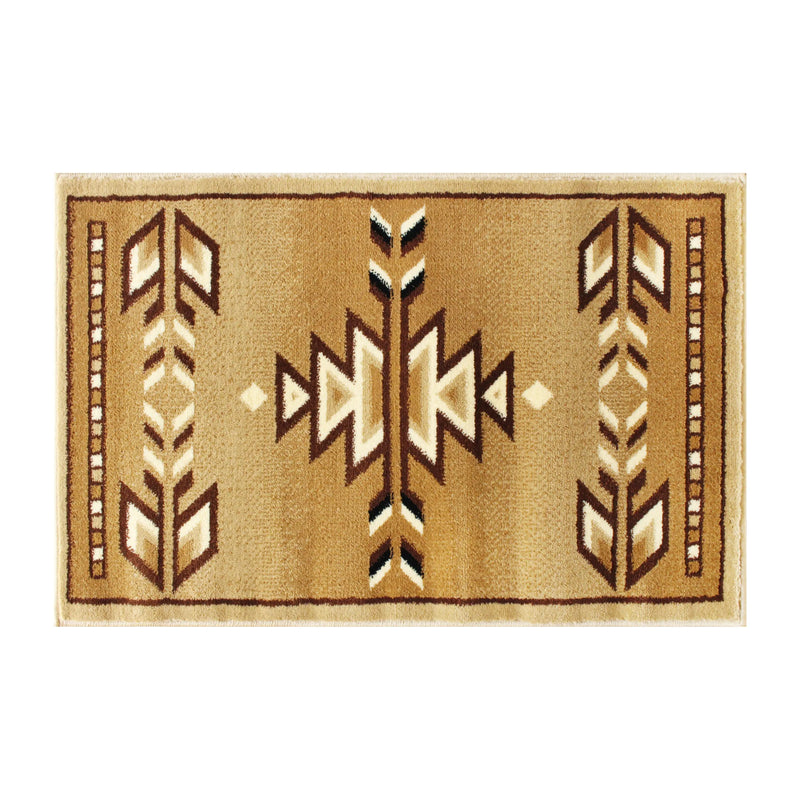 Clifton Collection Southwestern 2' x 3' Brown Area Rug - Olefin Rug with Jute Backing iHome Studio
