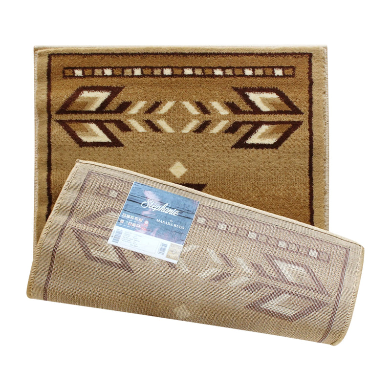 Clifton Collection Southwestern 2' x 3' Brown Area Rug - Olefin Rug with Jute Backing iHome Studio