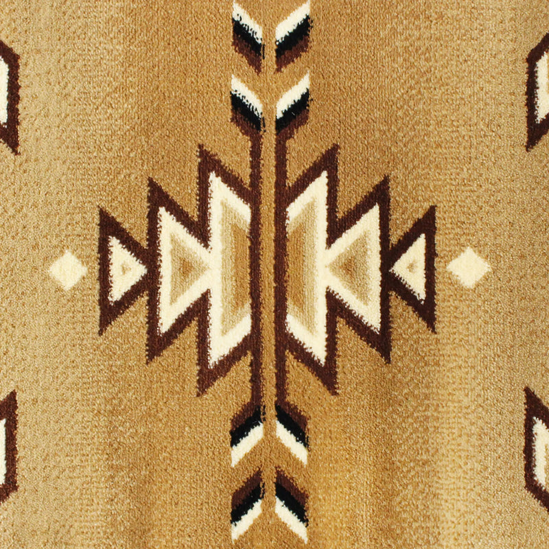 Clifton Collection Southwestern 3' x 16' Brown Area Rug - Olefin Rug with Jute Backing iHome Studio