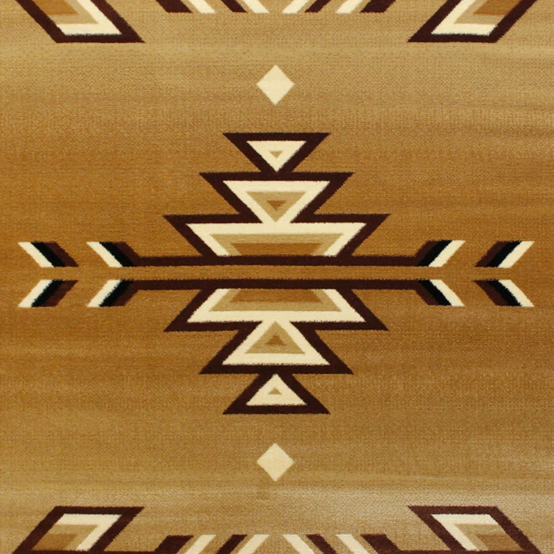 Clifton Collection Southwestern 6' x 9' Brown Area Rug - Olefin Rug with Jute Backing iHome Studio