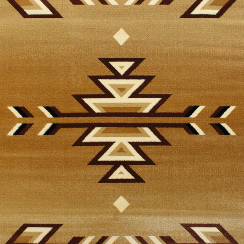 Clifton Collection Southwestern 8' x 10' Brown Area Rug - Olefin Rug with Jute Backing iHome Studio