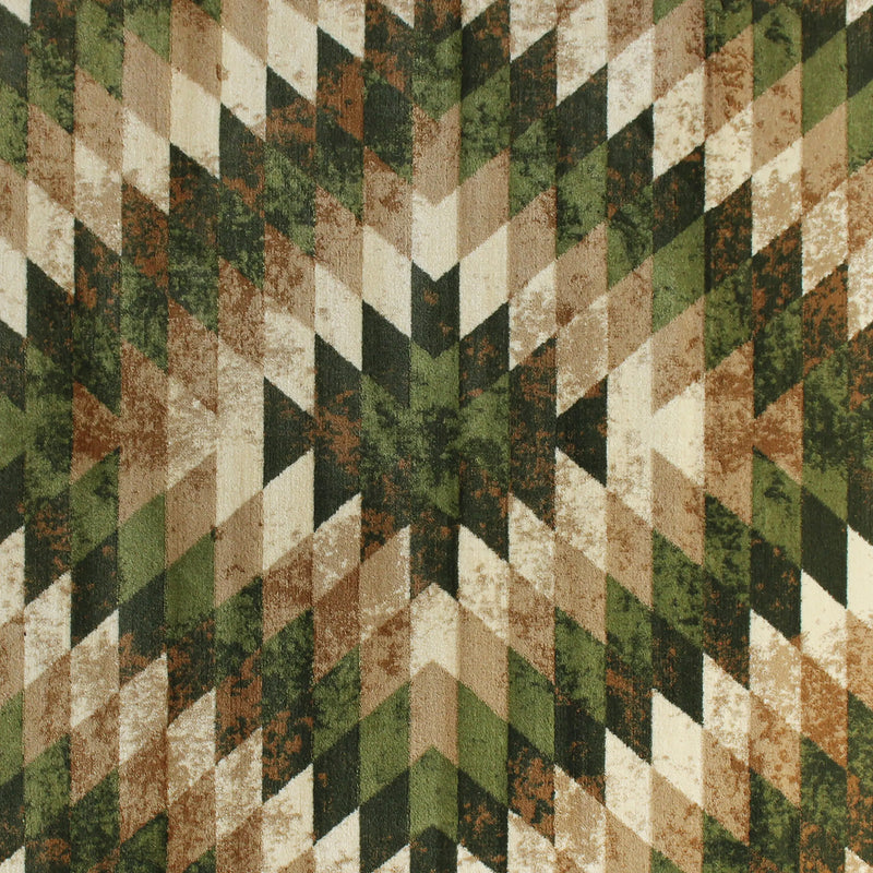 Clifton Collection Southwestern Type 2 4' x 5' Green Area Rug - Olefin Rug with Jute Backing iHome Studio