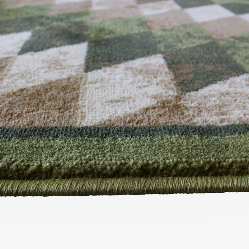 Clifton Collection Southwestern Type 2 5' x 7' Green Area Rug - Olefin Rug with Jute Backing iHome Studio