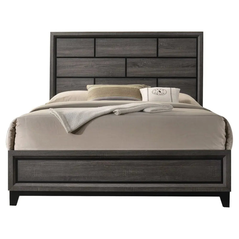 Clyde King Bed, Weathered Gray iHome Studio