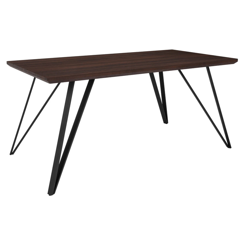 Connie 31.5" x 63" Rectangular Dining Table, Dark Ash Finish iHome Studio