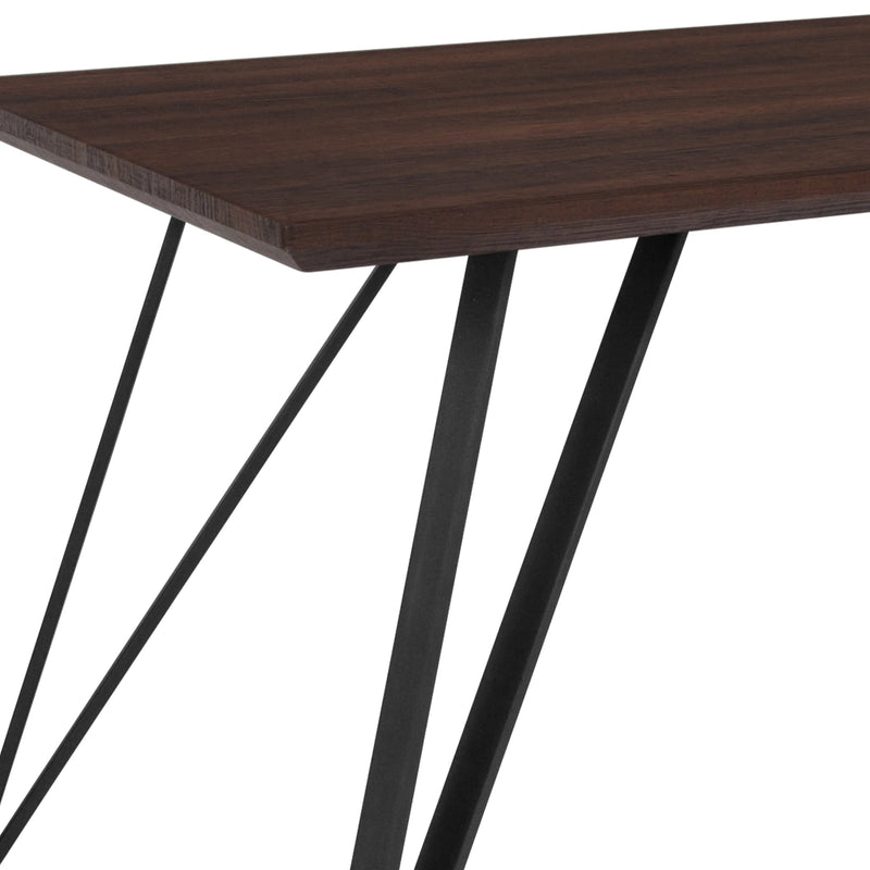 Connie 31.5" x 63" Rectangular Dining Table, Dark Ash Finish iHome Studio