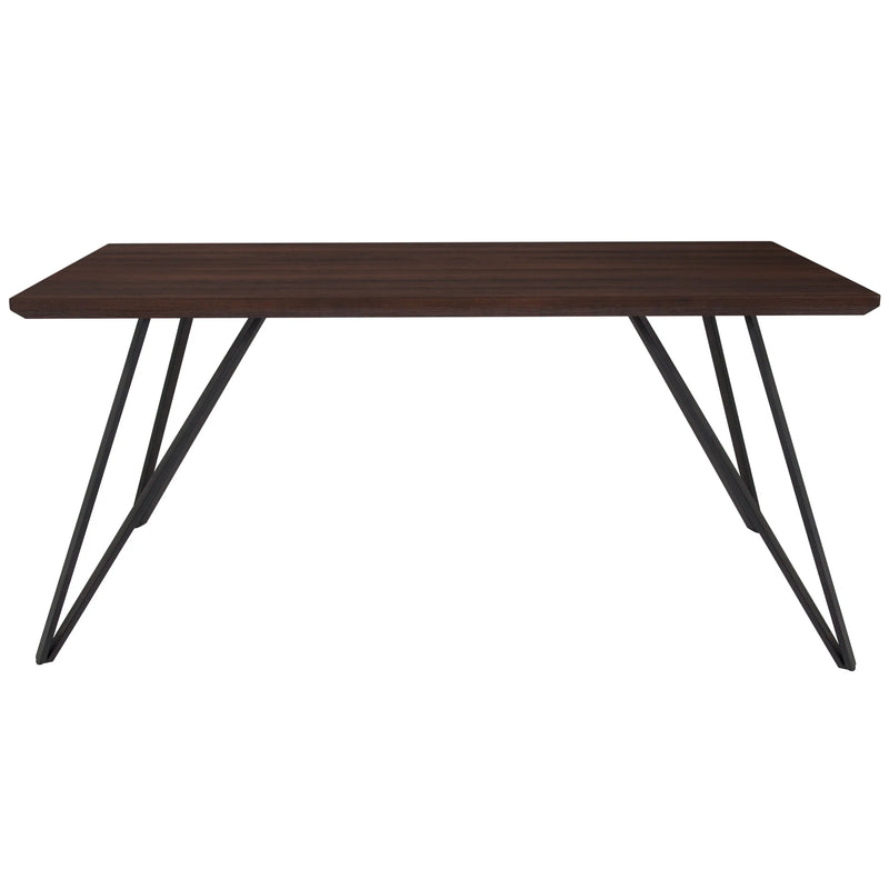 Connie 31.5" x 63" Rectangular Dining Table, Dark Ash Finish iHome Studio