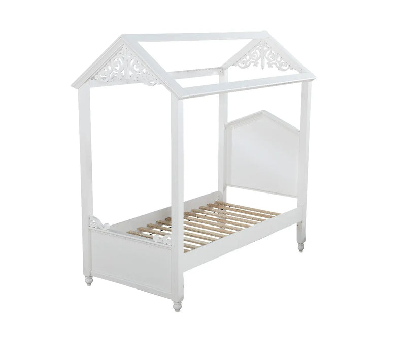 Cruz Full Bed w/Canopy, White iHome Studio