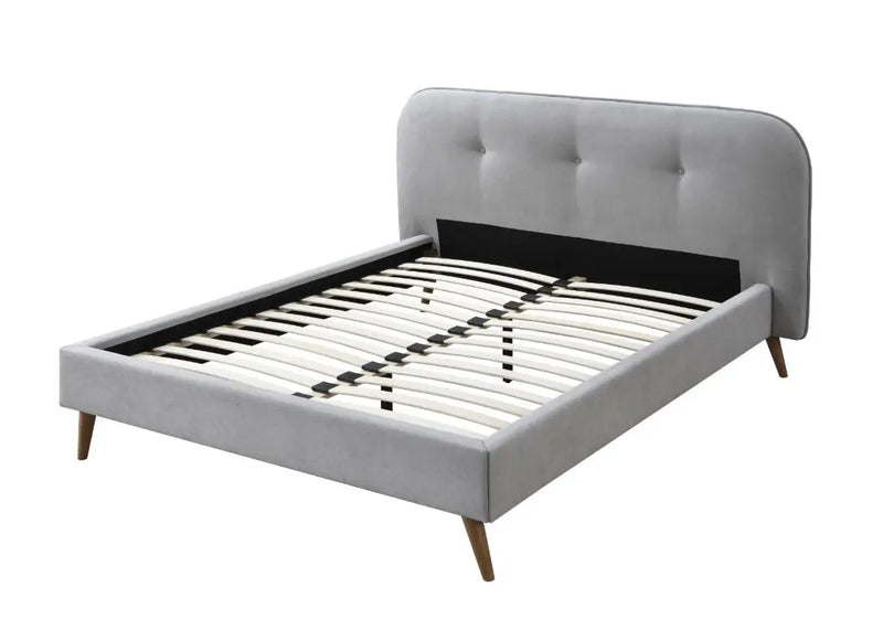 Dallas King Bed, Gray Fabric iHome Studio