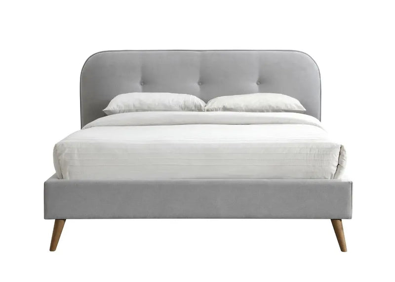 Dallas King Bed, Gray Fabric iHome Studio