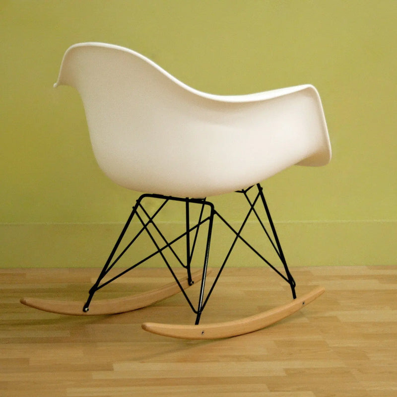 Dario White Plastic Rocking Chair iHome Studio
