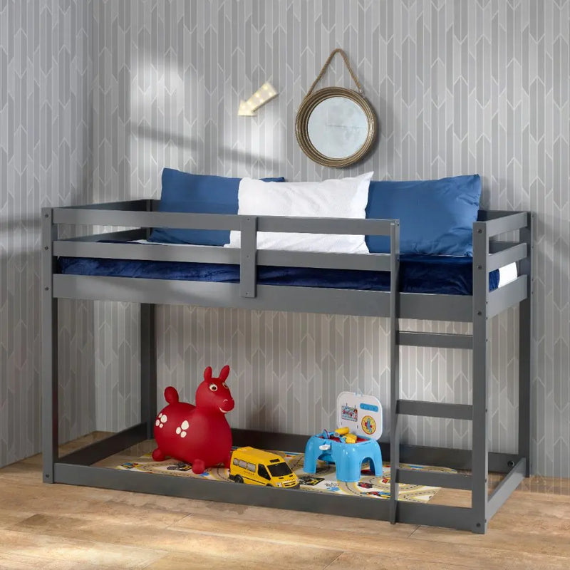 Dayana Twin/Twin Loft Bed, Gray iHome Studio