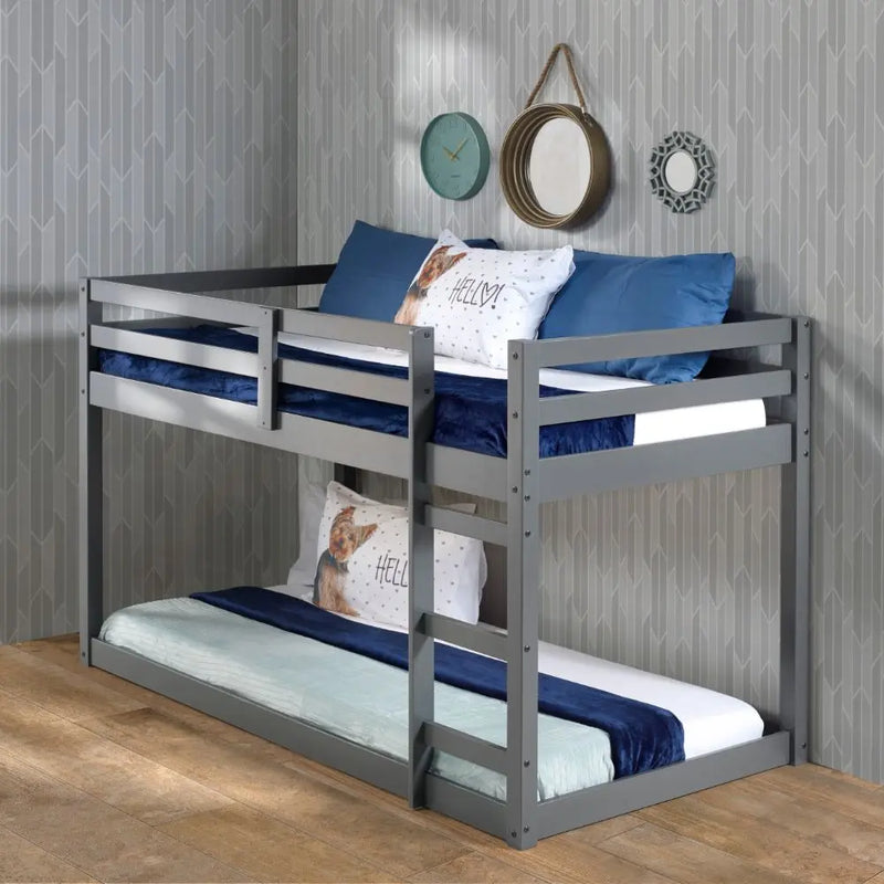 Dayana Twin/Twin Loft Bed, Gray iHome Studio