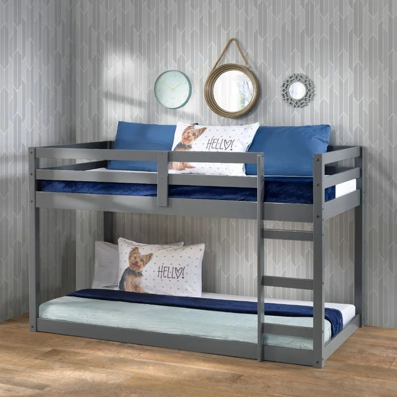 Dayana Twin/Twin Loft Bed, Gray iHome Studio