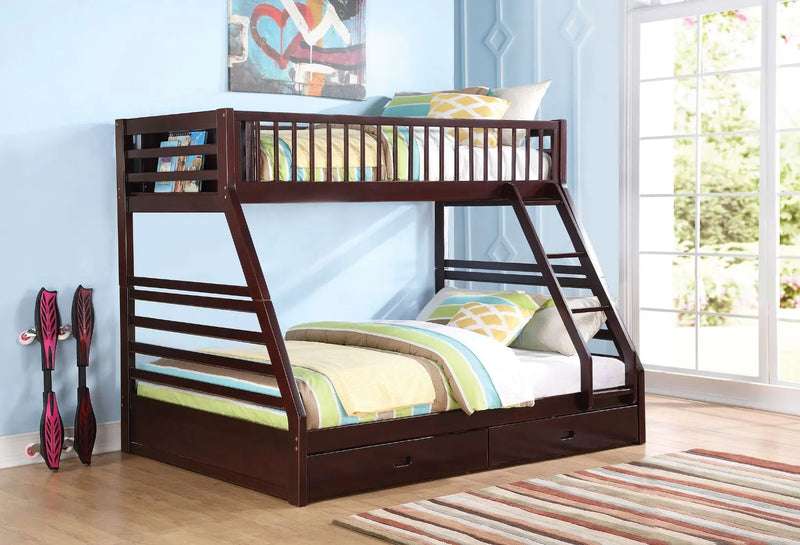 Denver Twin XL/Queen Bunk Bed, Espresso iHome Studio