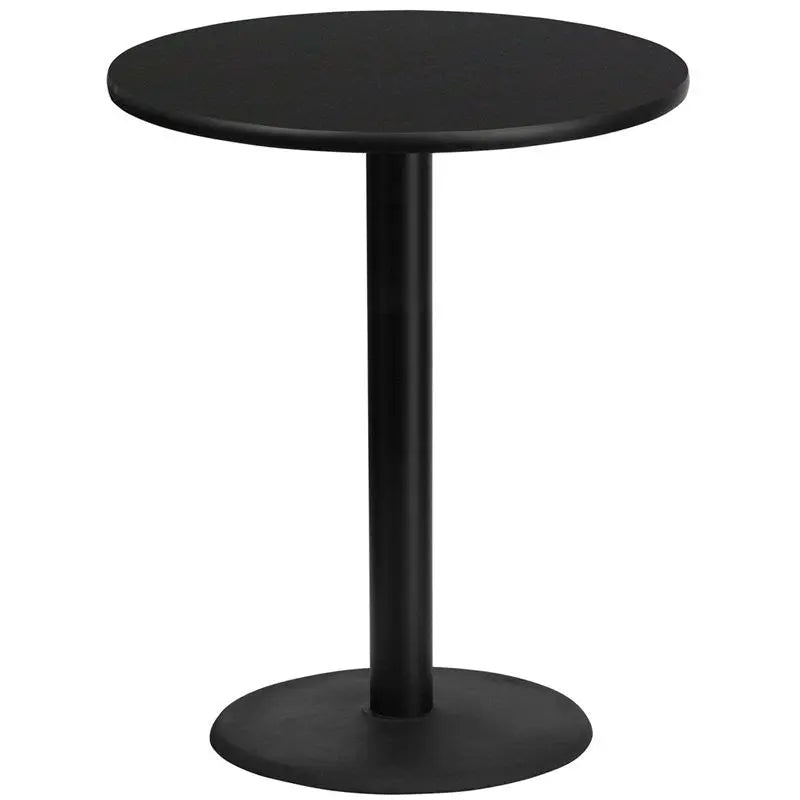 Dyersburg 36'' Round Black Laminate Table Top w/42"H Round Base iHome Studio