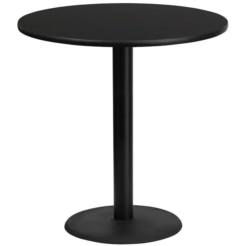 Dyersburg 42'' Round Black Laminate Table Top w/42"H Round Base iHome Studio