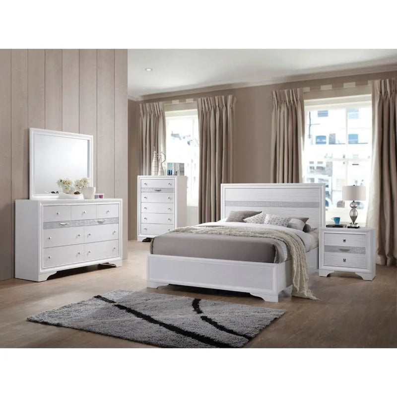 Easton Full Bed, White iHome Studio