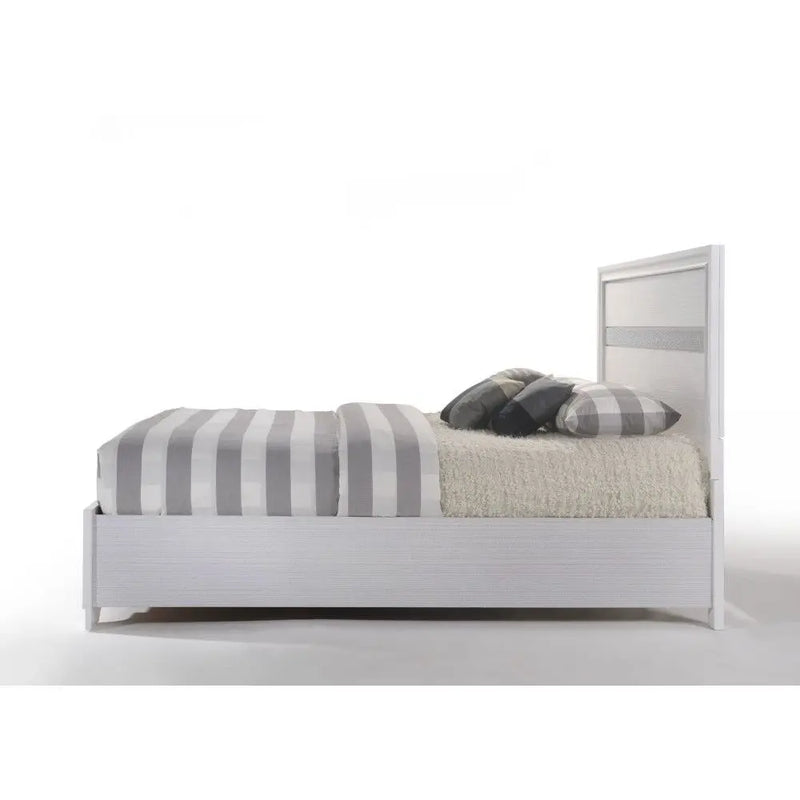 Easton King Bed w/Drawer, White iHome Studio