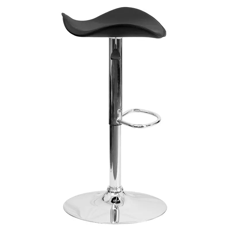 Estella "Alva" Backless Black Vinyl Swivel Adjustable Bar/Counter Stool iHome Studio