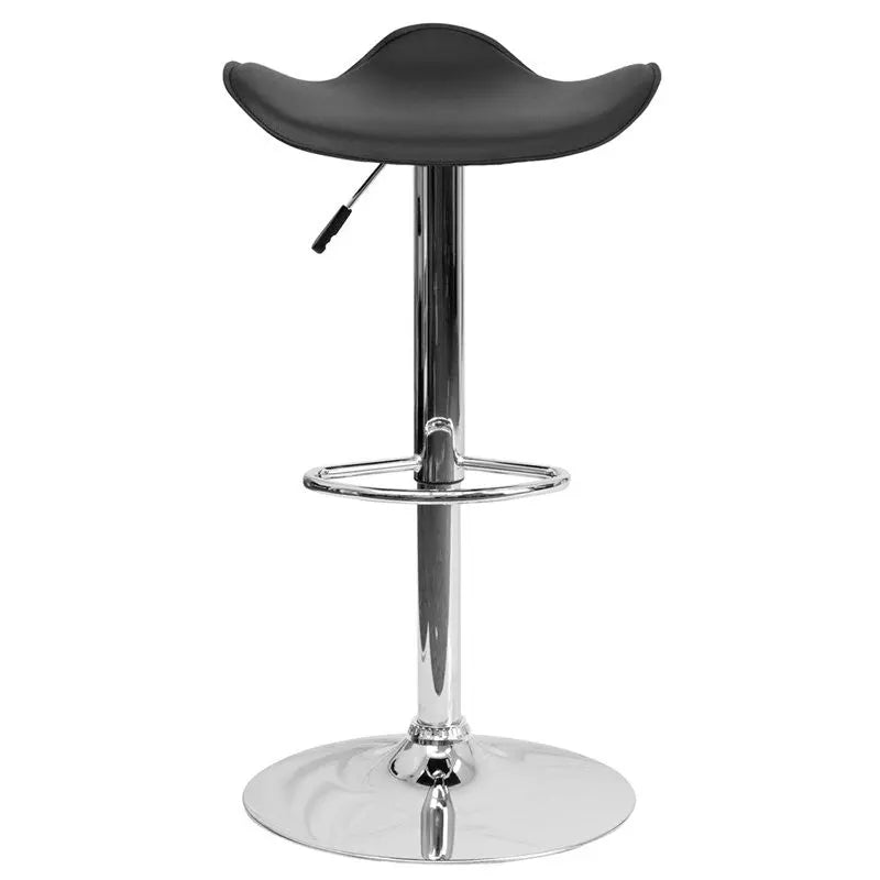 Estella "Alva" Backless Black Vinyl Swivel Adjustable Bar/Counter Stool iHome Studio