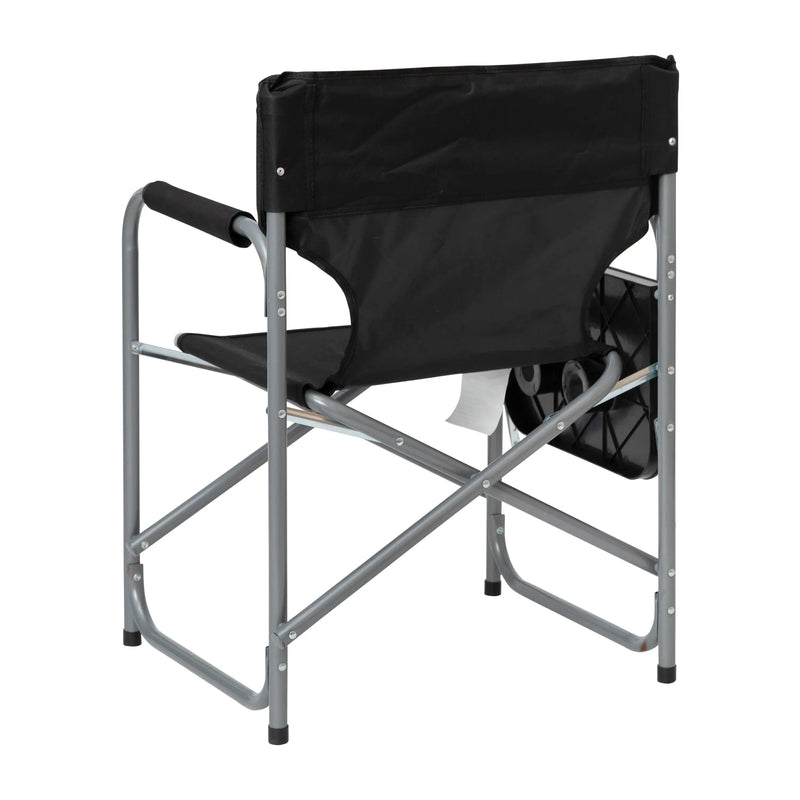 Folding Director's Camping Chair with Side Table and Cup Holder iHome Studio
