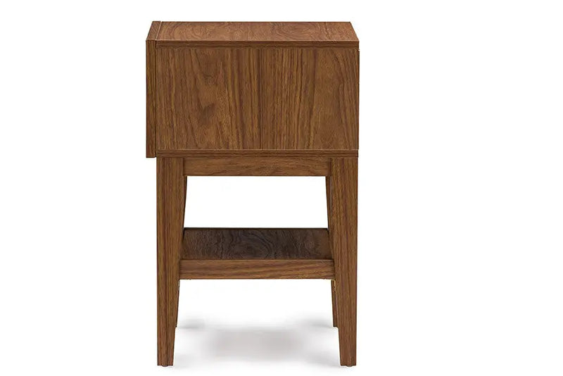 Gaston Two-tone Walnut and White Modern Accent Table and Nightstand iHome Studio