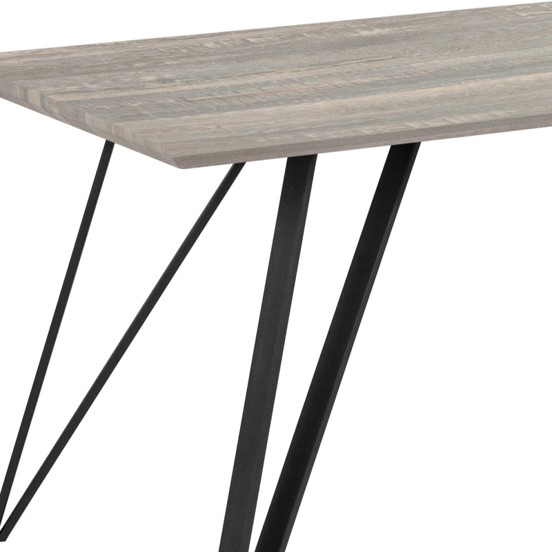 Connie 31.5" x 63" Rectangular Dining Table, Distressed Gray Wood Finish iHome Studio
