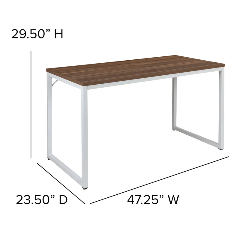 Hamlet Computer Desk - 47" Long (Walnut/White) iHome Studio