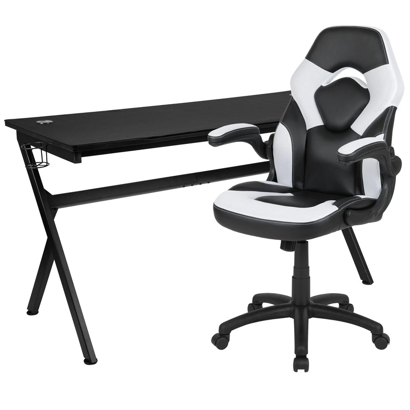 Hamlet Laminate Top Desk w/Racing Chair Set iHome Studio