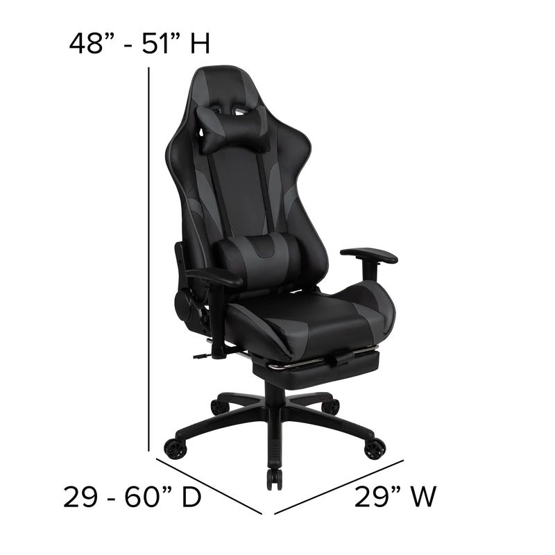 Hamlet Resin Top Desk w/Removable Headrest & Lumbar Support Chair Set, Footrest iHome Studio