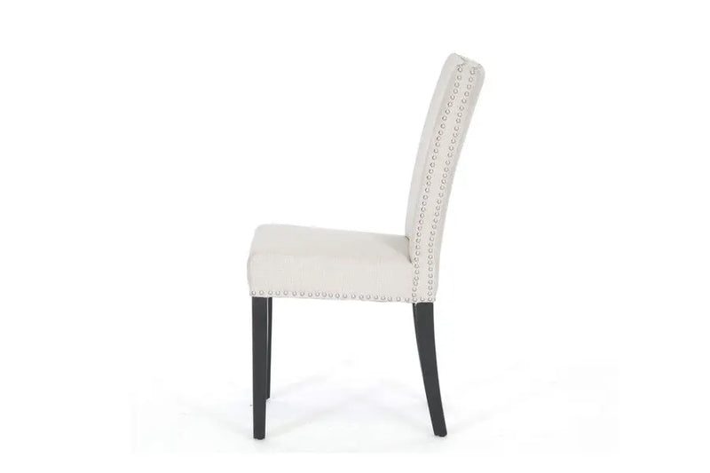 Harrowgate Beige Linen Modern Dining Chair - 2pcs iHome Studio