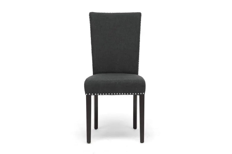 Harrowgate Dark Gray Linen Modern Dining Chair - 2pcs iHome Studio