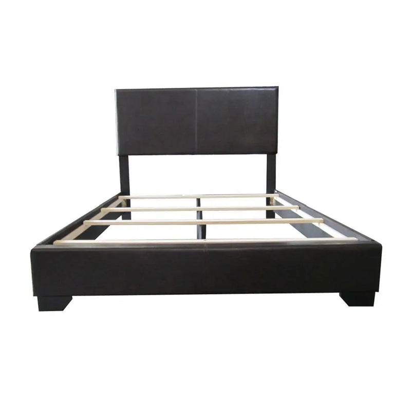 Ivana King Bed, Black Faux Leather iHome Studio