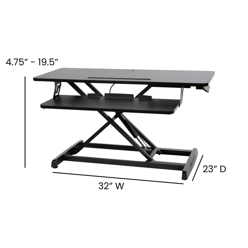 Miramar 36" Adjustable Height Desk Riser with Keyboard Tray iHome Studio